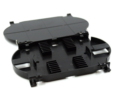 12 Fiber, Black Fusion Splice Tray 177.8x114.3x19.05mm