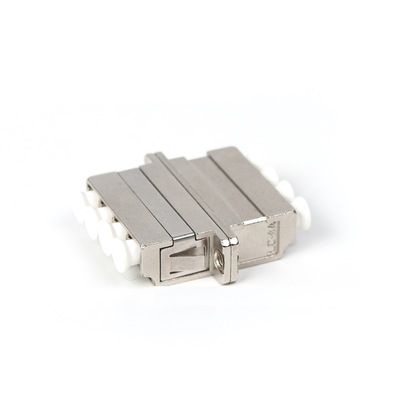 LC Quadruplex Metal Body Fiber Optic Adapter