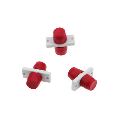 FC Simplex Plastic Rectangle Shape Flange Optical Fiber Adapter 