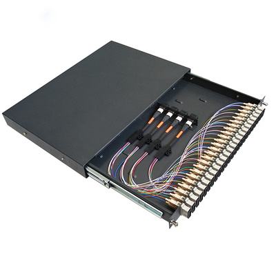 19" 24 48 Port Corning Fiber SC MPO Preloaded Optic Patch Panel
