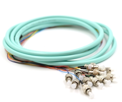 3m, 6 Fiber FC Pigtail, Multimode, OM3