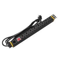 8 Universal Jacks 10A Input PDU with Switch