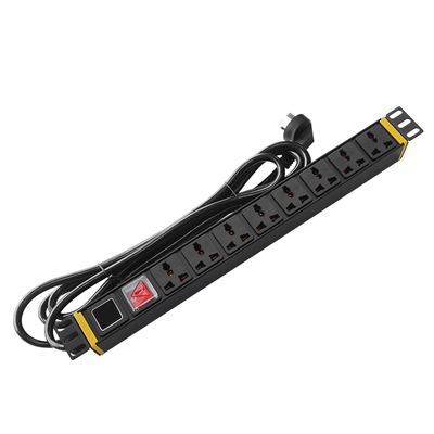 8 Universal Jacks 10A Input PDU with Switch