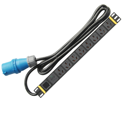 8 Universal Jacks 16A Input SPD Lightning Protection PDU - Industrial Plug