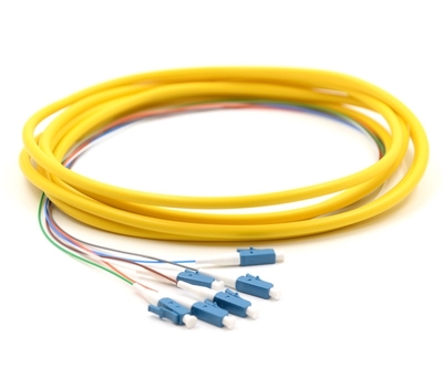 3m, 6 Fiber LC Pigtail, Single-mode, OS2