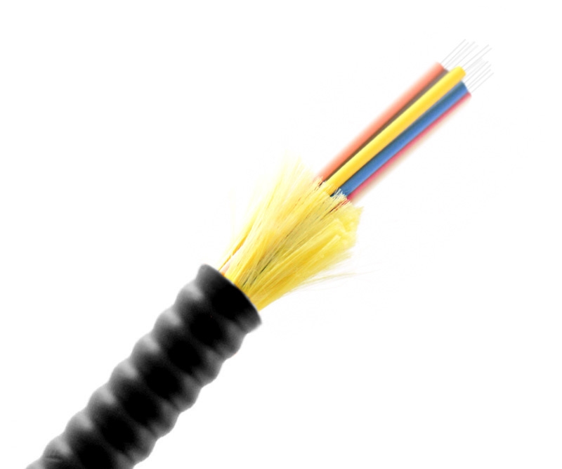 6 Fiber Armored Indoor  Outdoor Cable Multimode OFNP