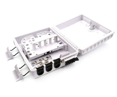 12 Fiber, Wall Mount Termination Box, 3 Ports - A
